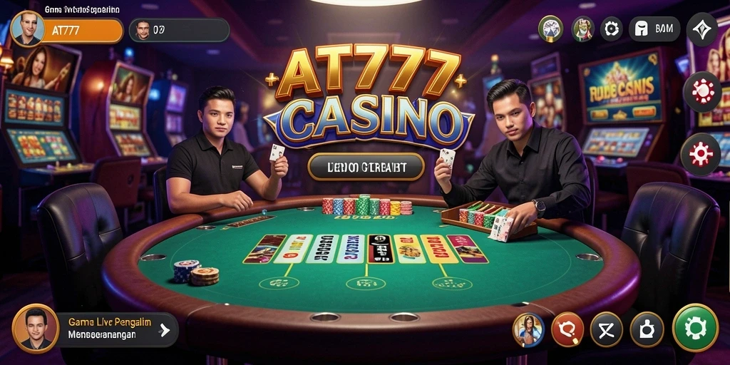 Tangkapan layar <strong>AT777</strong> menampilkan suasana permainan Live Casino yang menarik.