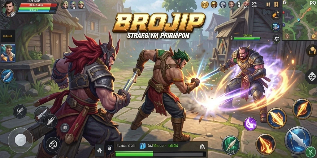 Screenshot menunjukkan pertempuran epik dalam BROJP.