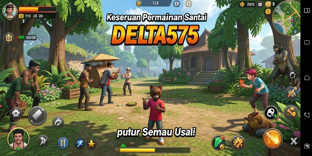 Tampilan gameplay DELTA575 yang menarik dan ceria.