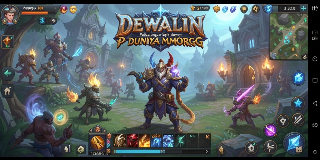 Screenshot gameplay DEWALIN dengan karakter beraksi di medan perang.