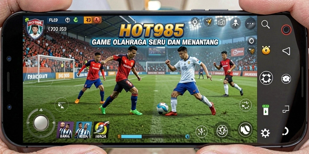 Tampilan screenshot HOT985 menampilkan aksi seru dalam pertandingan olahraga.