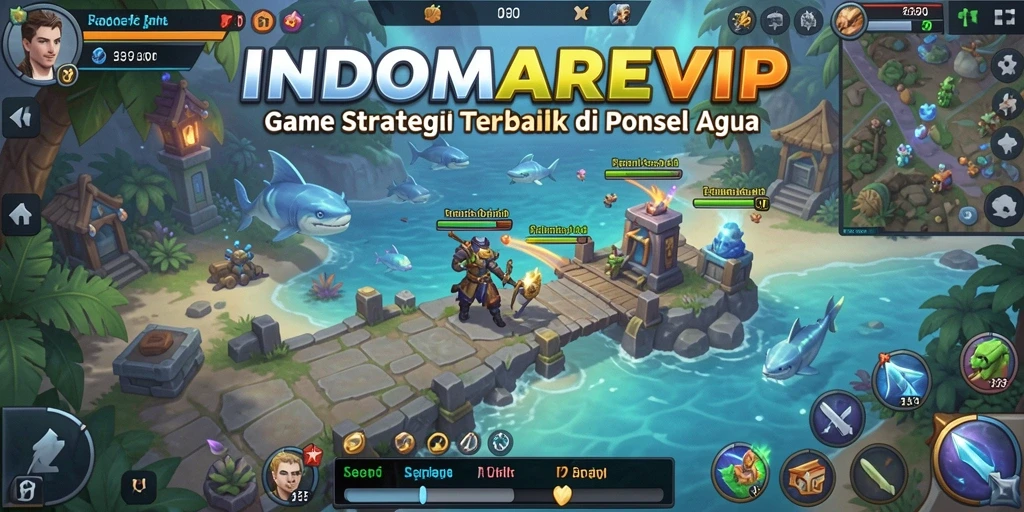 Tampilan gameplay INDOMAREVIP menunjukkan pertempuran yang strategis dan mendebarkan.