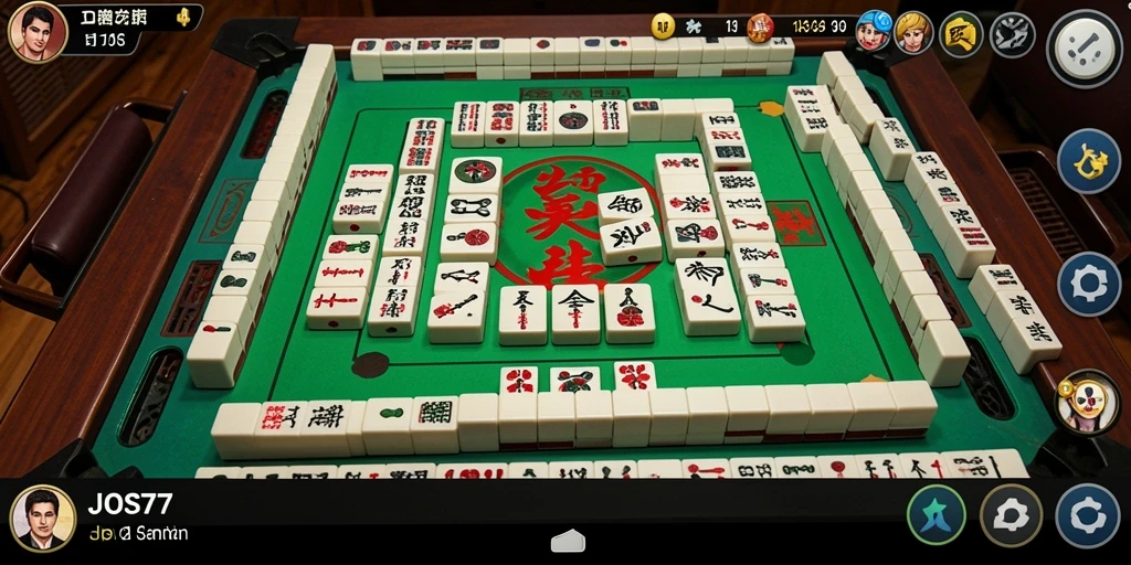 Tampilan gamplay seru dalam permainan Mahjong JOS77.