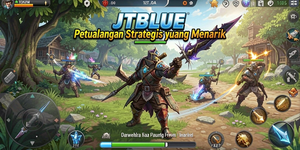 Tampilan gameplay JTBLUE yang menegangkan dan penuh strategi.