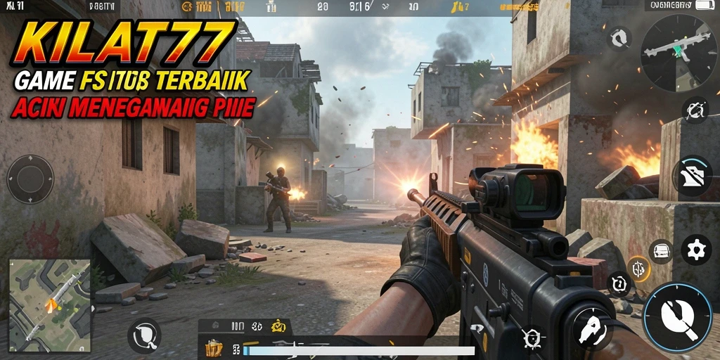 Screenshot KILAT77 dengan aksi tembak-menembak yang intens dan grafis menawan.