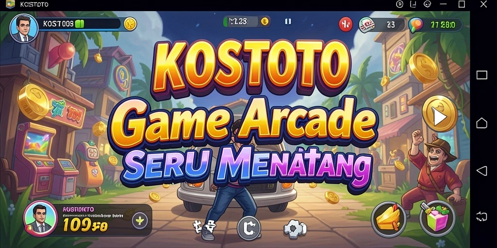 Tampilan gameplay yang dinamis dalam KOSTOTO, siap menantang keterampilan Anda.