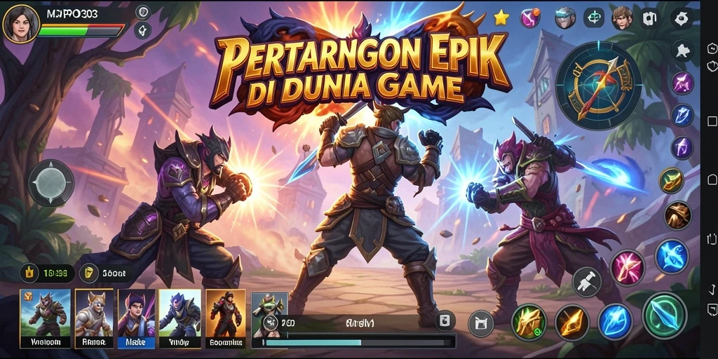 Screenshot MPO303 menunjukkan pertarungan yang seru dan menegangkan.
