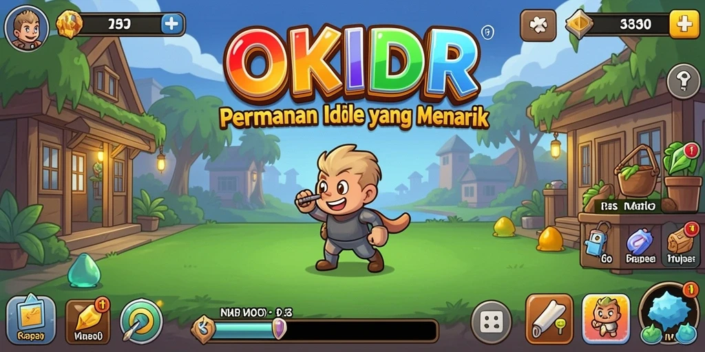 Tampilan gameplay khas dari game Idle yang menyenangkan.