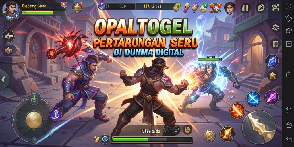 Screenshot menampilkan pertarungan seru di arena OPALTOGEL.
