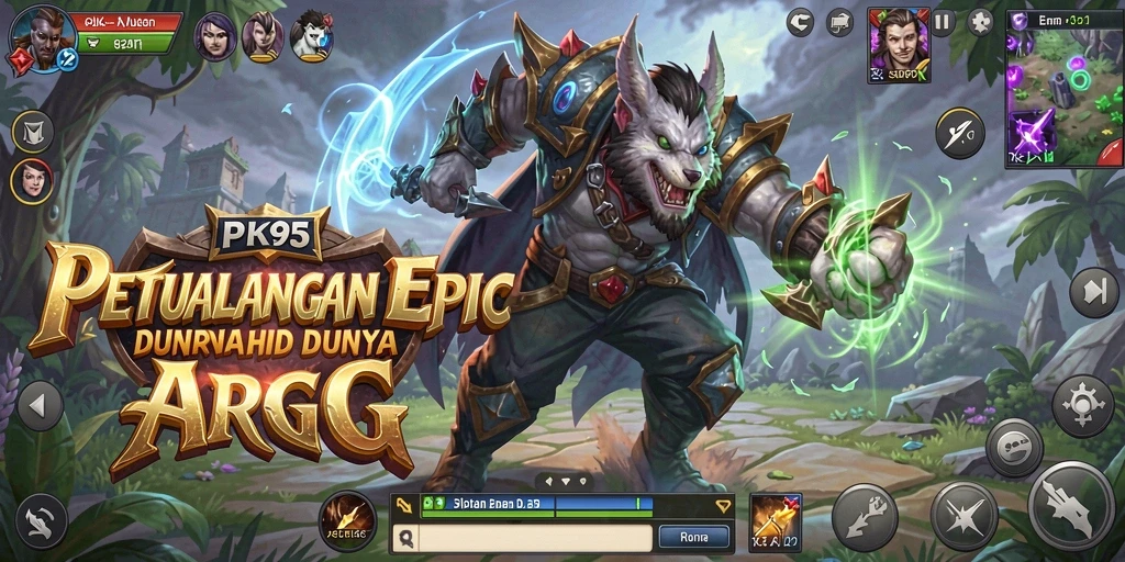 Screenshot gameplay ARPG PK95 menampilkan petualangan epik di dunia fantasi.