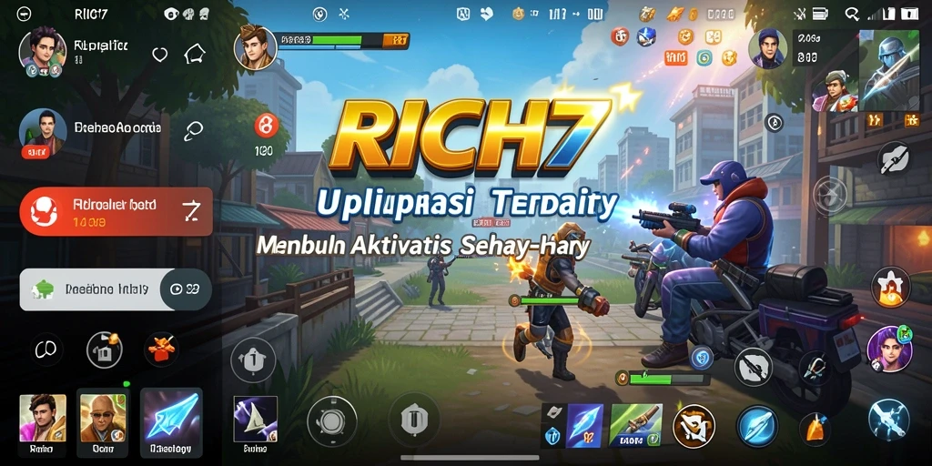 Tampilan menarik aplikasi RICH7 dalam membantu aktivitas sehari-hari.