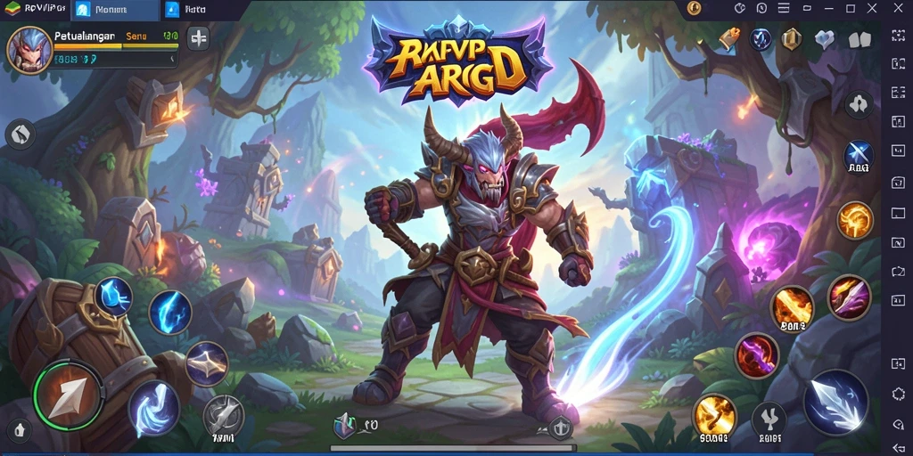 Tampilan gameplay RPVIP1 menampilkan aksi pertarungan menarik di dunia fantasi.