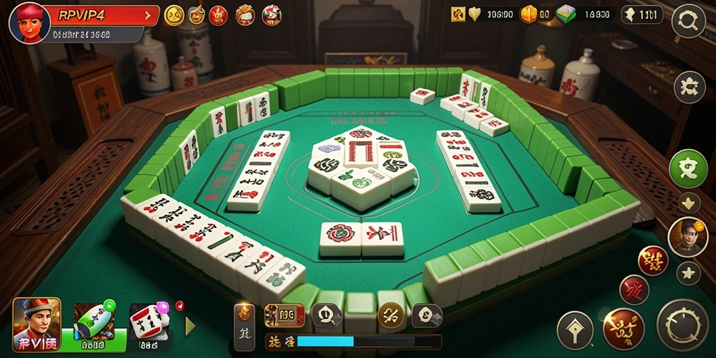 Tangkapan layar menampilkan gameplay seru dari RPVIP4 Mahjong.