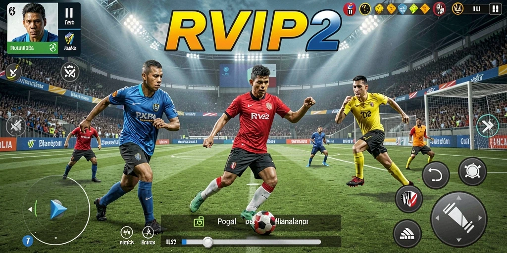 Tampilan gameplay RVIP2 yang penuh aksi dan strategi olahraga.