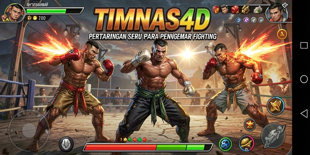 Tampilan gameplay seru dalam TIMNAS4D dengan pertarungan mendebarkan antarpemain.